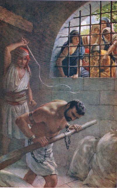 Samson (Illustration from Pictures That Teach The Crown Series, 1920) by Harold Copping