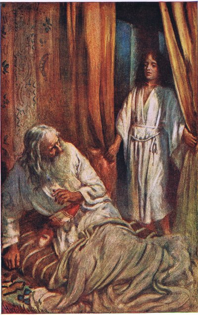 Samuel and Eli (Illustration from Pictures That Teach The Crown Series, 1920) by Harold Copping
