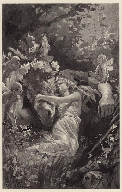 Sleep, then, said the Queen, And I will wind you in my arms, oh, how I love you! how I dote upon you! by Harold Copping