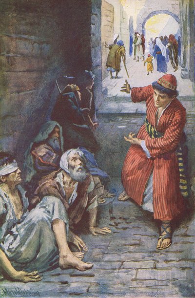The great invitation, illustration from Harold Copping Pictures: The Crown Series, c.1920s by Harold Copping