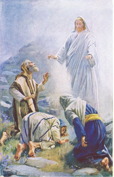 The transfiguration, illustration from Harold Copping Pictures: The Crown Series by Harold Copping
