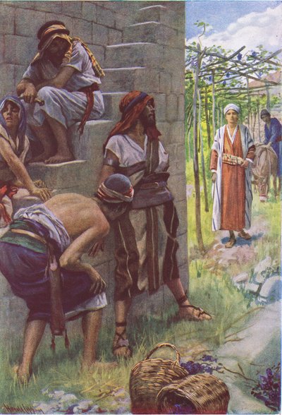 The wicked husbandman, illustration from Harold Copping Pictures: The Crown Series, c.1920s by Harold Copping