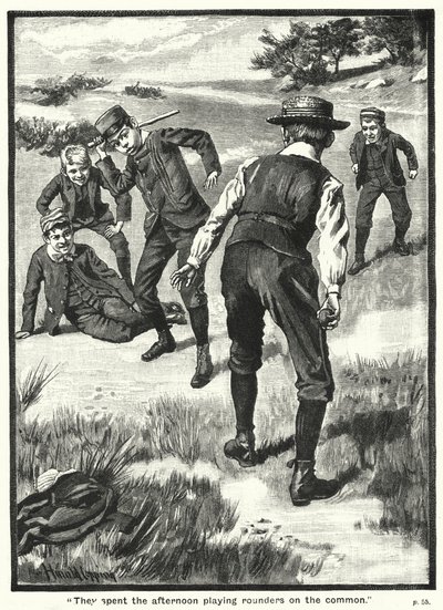 They spent the afternoon playing rounders on the common by Harold Copping