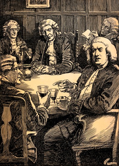 Dr. Johnson Discoursing With His Friends, c. 1900, 1912 by Harold Edward Hughes Nelson