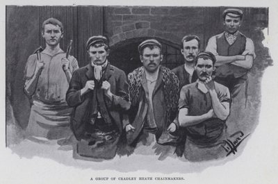 A group of Cradley Heath Chainmakers by Harold Hume Piffard