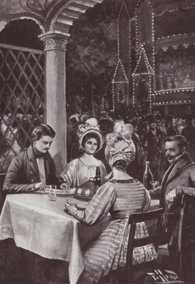 Illustration for Vanity Fair by William Makepeace Thackeray by Harold Hume Piffard