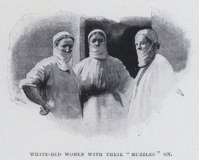 White-bed women with their muzzles on by Harold Hume Piffard