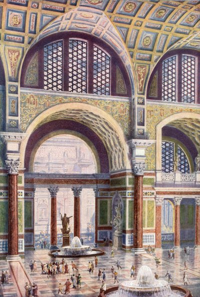 Tepidarium of the Baths of Caracalla in Its Pristine Beauty by Harold Oakley