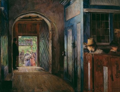 The Baptism in the Church of Tanum by Harriet Backer