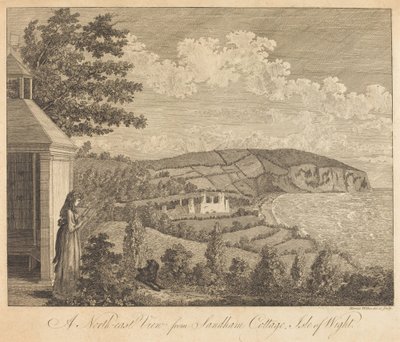 A North-East View from Sandham Cottage, Isle of Wight by Harriet Wilkes