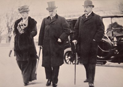 John Pierpont Morgan with His Son and Daughter Attending the Money Trust Investigation by Harris & Ewing