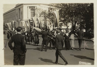 Police Seize the Banners of Suffragists Before They Reach the U.S. Senate by Harris & Ewing