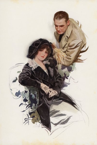 On the Summer Hotel Veranda by Harrison Fisher