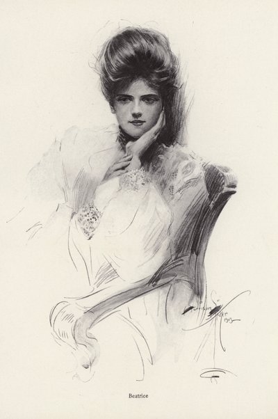 Portrait of a Woman Named Beatrice by Harrison Fisher