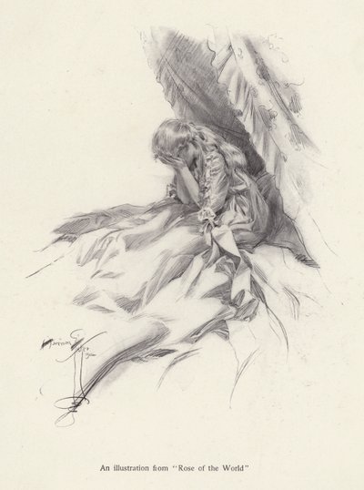Rosamond English, a Character from Rose of the World, a Novel by Egerton Castle by Harrison Fisher