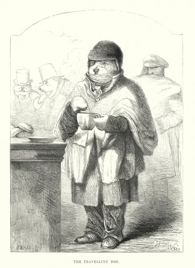 Funny Dogs: The Travelling Dog by Harrison William Weir