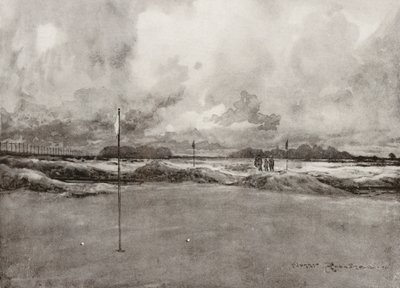 Golf Courses: Mitcham, the seventh green by Harry (1878 1950) Rountree