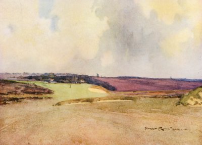 Golf Courses: Walton Heath, Second Shot at the Seventh Hole by Harry (1878 1950) Rountree