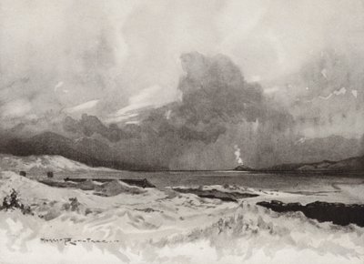 Golf Courses: Harlech, looking across the fourth hole by Harry (1878 1950) Rountree