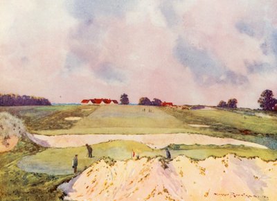 Golf Courses: Sandy Lodge, the First Green, Looking Towards the Club House by Harry (1878 1950) Rountree