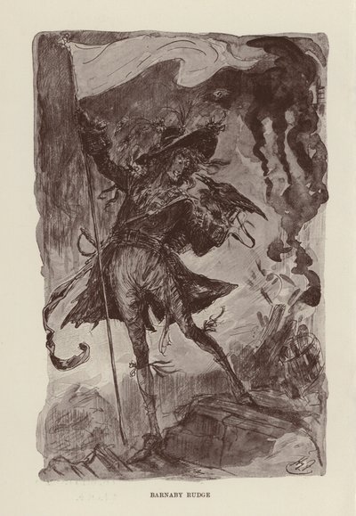 Illustration for Barnaby Rudge by Charles Dickens by Harry (after) Furniss