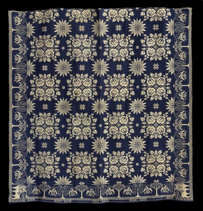 Double-weave coverlet by Harry (attr.to) Tyler