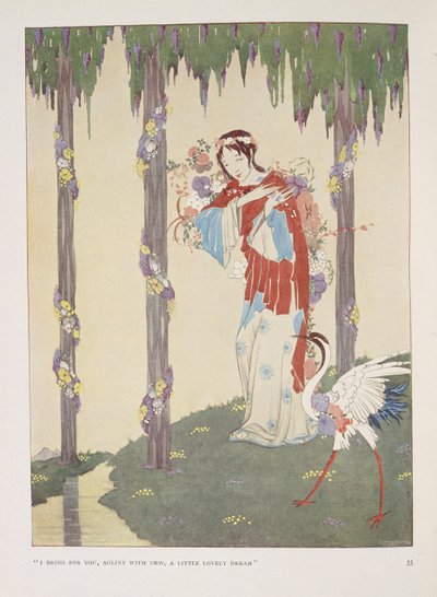 Cradle-Song. "I bring for you, aglint with dew, a little lovely dream" by Harry Clarke