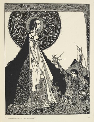 I would call aloud upon her name. Illustration of Ligeia, a short story by Edgar Allan Poe by Harry Clarke