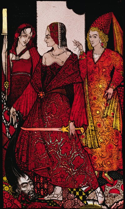 Queens Who Cut the Hogs of Glanna... Illustration by Harry Clarke from 