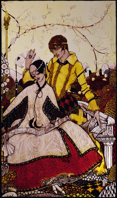 Seven dog-days we let pass, naming Queens in Glenmacnass Illustration by Harry Clarke from 