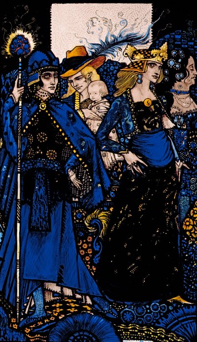 The Queens of Sheba, Meath and Connaught Illustration by Harry Clarke from 