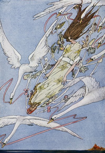 The Wild Swans, Fairy Tale by Hans Christian Andersen, Illustration by Harry Clarke by Harry Clarke