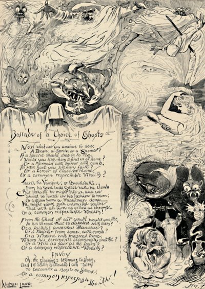 Ballade of a Choice of Ghosts, 1886 by Harry Furniss