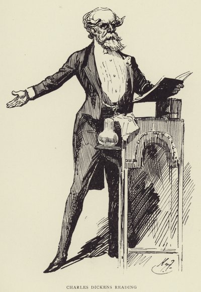 Charles Dickens Reading by Harry Furniss