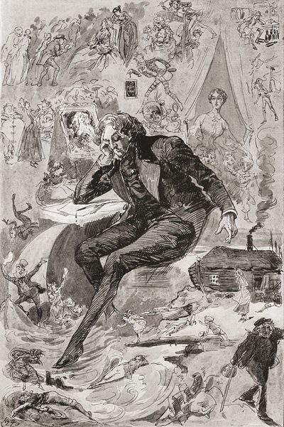 David Copperfield (Illustration for the Charles Dickens novel David Copperfield) by Harry Furniss