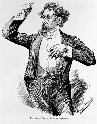 Dickens Reciting His Favourite Passage, 1900s by Harry Furniss