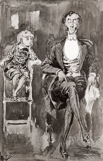 Illustration by Harry Furniss for the Charles Dickens novel Dombey and Son by Harry Furniss