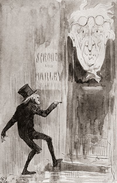 Illustration for A Christmas Carol (from The Christmas Books by Charles Dickens) by Harry Furniss