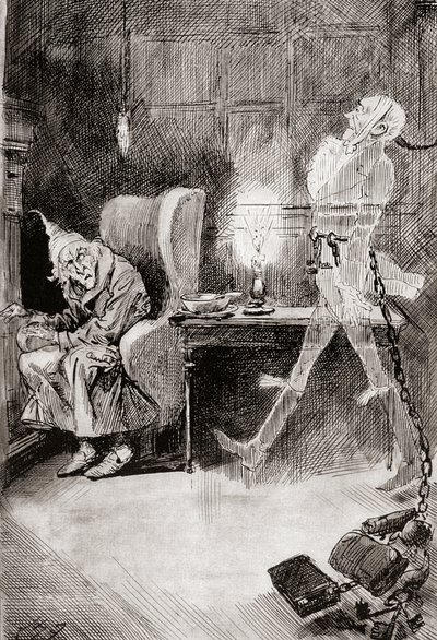 Illustration for A Christmas Carol from The Christmas Books by Charles Dickens by Harry Furniss