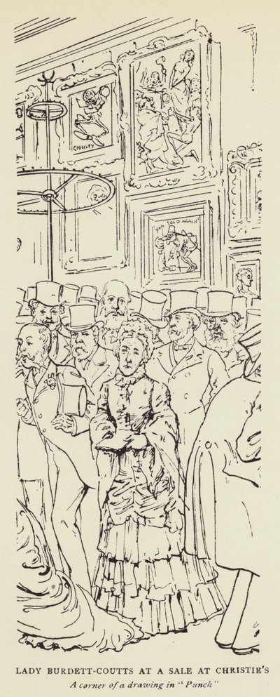 Lady Burdett-Coutts at a Sale at Christie