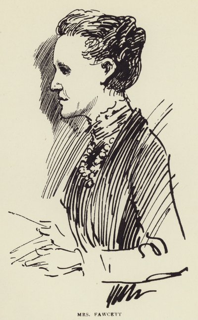 Mrs Fawcett by Harry Furniss