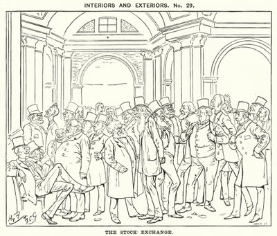 The Stock Exchange (engraving) by Harry Furniss