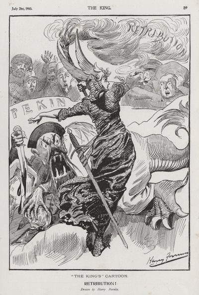 Retribution, cartoon on the Boxer Rebellion in China by Harry Furniss