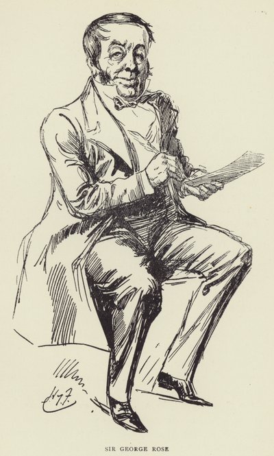 Sir George Rose by Harry Furniss