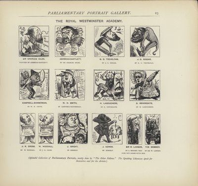 The Royal Westminster Academy - Imagining How Politicians Might Paint Each Other by Harry Furniss