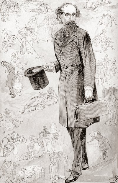 The Uncommercial Traveller, Illustration by Harry Furniss for the Short Story The Uncommercial Traveller, 1910 by Harry Furniss