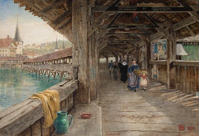 The Chapel Bridge, Lucerne by Harry Goodwin