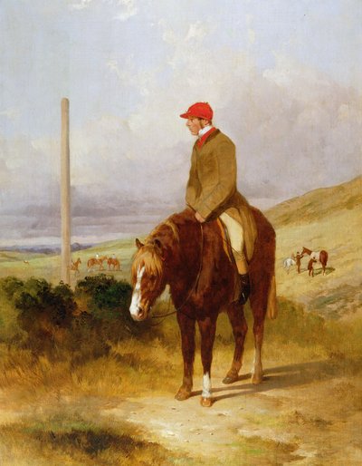 Nat Flatman (1810-60) on His Pony Before the Start of the 1844 Chesterfield Stakes, 1844 by Harry Hall
