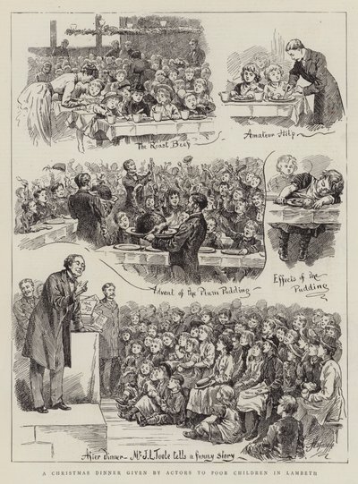 A Christmas Dinner Given by Actors to Poor Children in Lambeth by Harry Hamilton Johnston