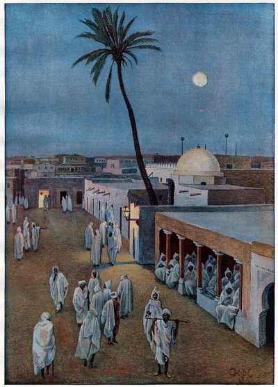 Tozeur (Tunisia) in the Evening by Sir Henry Hamilton Johnston (1903) by Harry Hamilton Johnston